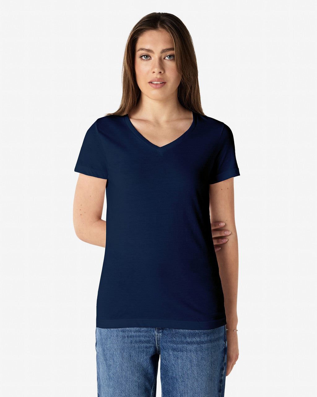 Gildan Soft Style Ladies V Neck T/S-(64V00L)