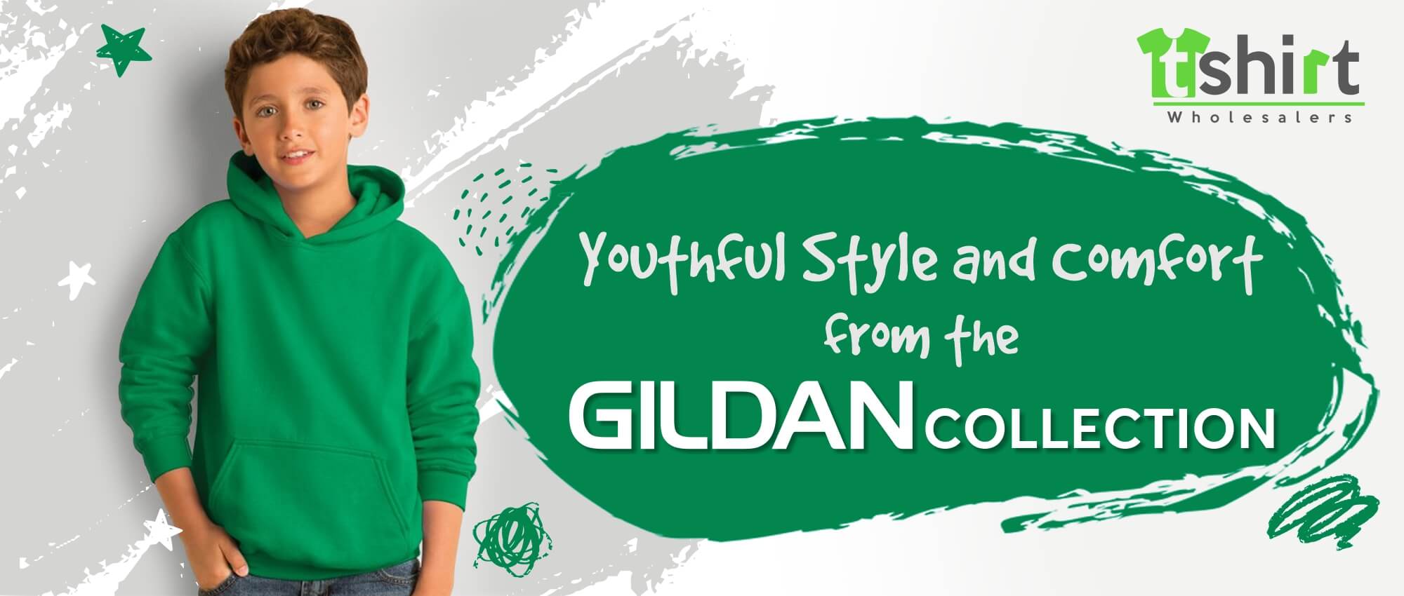 YOUTHFUL STYLE AND COMFORT FROM THE GILDAN COLLECTION