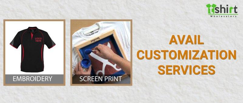 Avail Customization Services from Tshirt Wholesalers