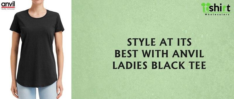 Style at its Best with Anvil Ladies Black Tee