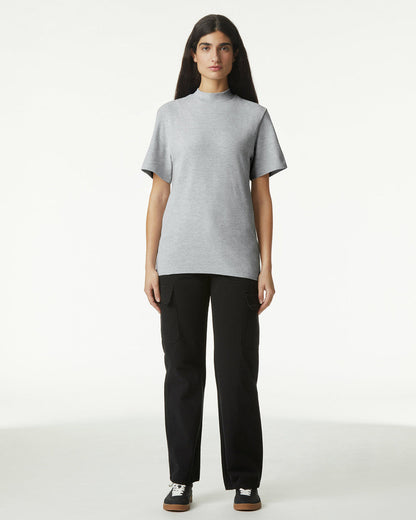 American Apparel Pique Unisex Mockneck T-shirt (1PQ)