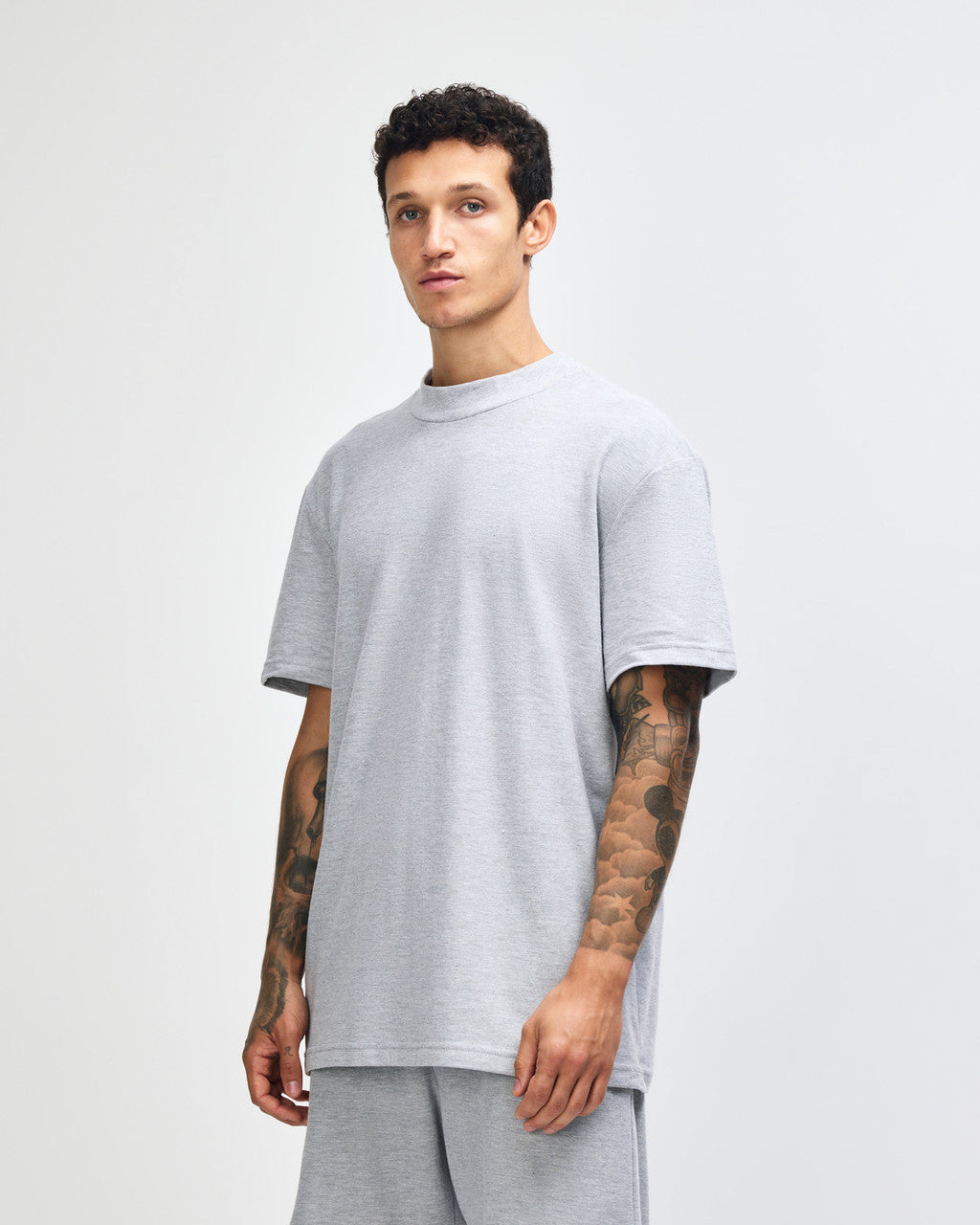 American Apparel Pique Unisex Mockneck T-shirt (1PQ)