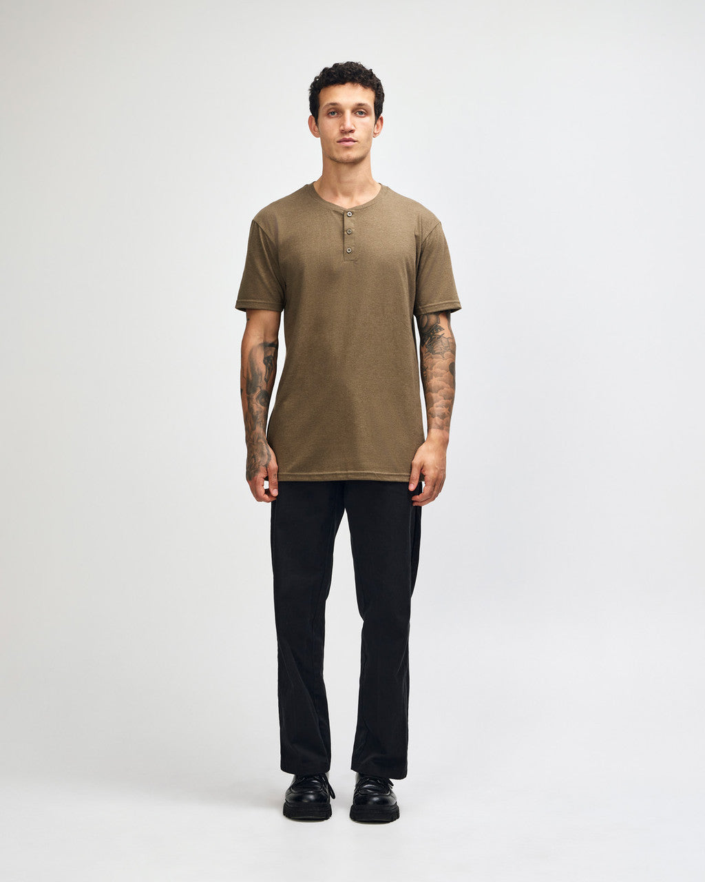 American Apparel Adult CVC Henley T-shirt (2004CVC)