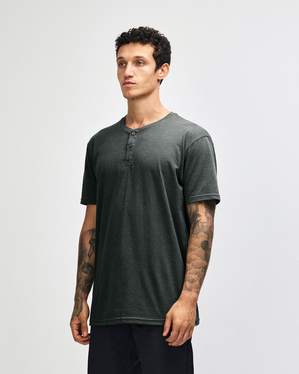 American Apparel Adult CVC Henley T-shirt (2004CVC)