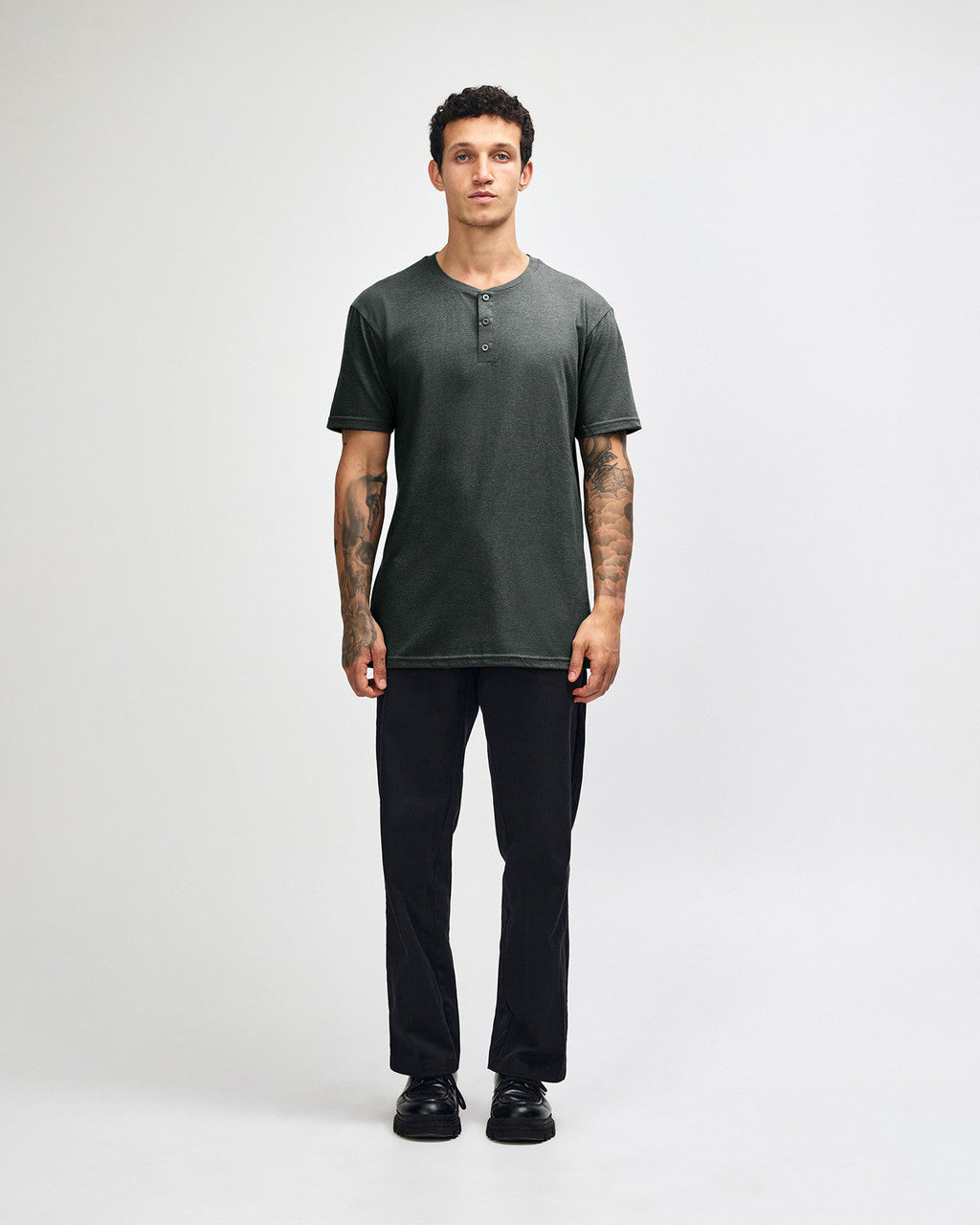 American Apparel Adult CVC Henley T-shirt (2004CVC)