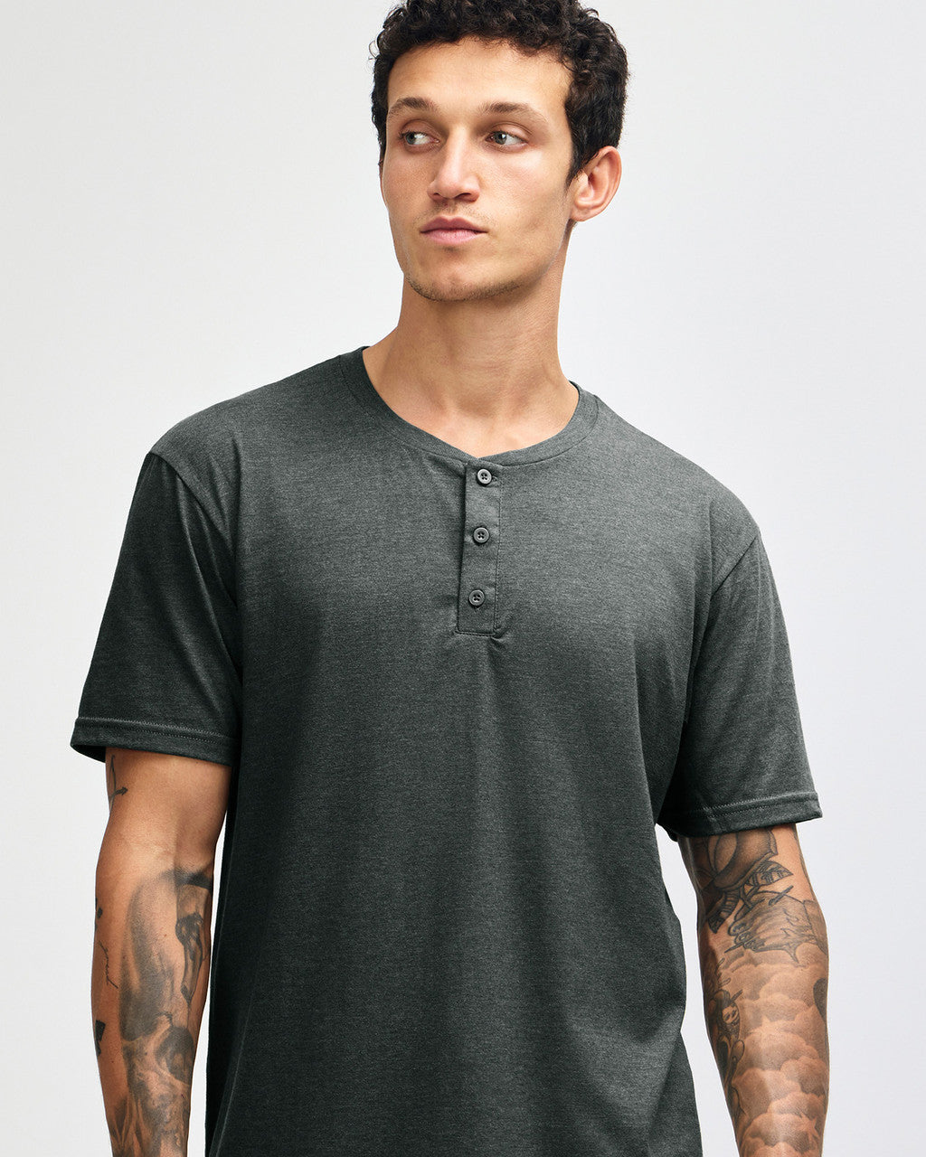 American Apparel Adult CVC Henley T-shirt (2004CVC)