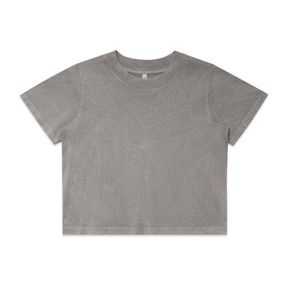 Ascolour Wo's Stone Wash Heavy Crop Tee-(4086)