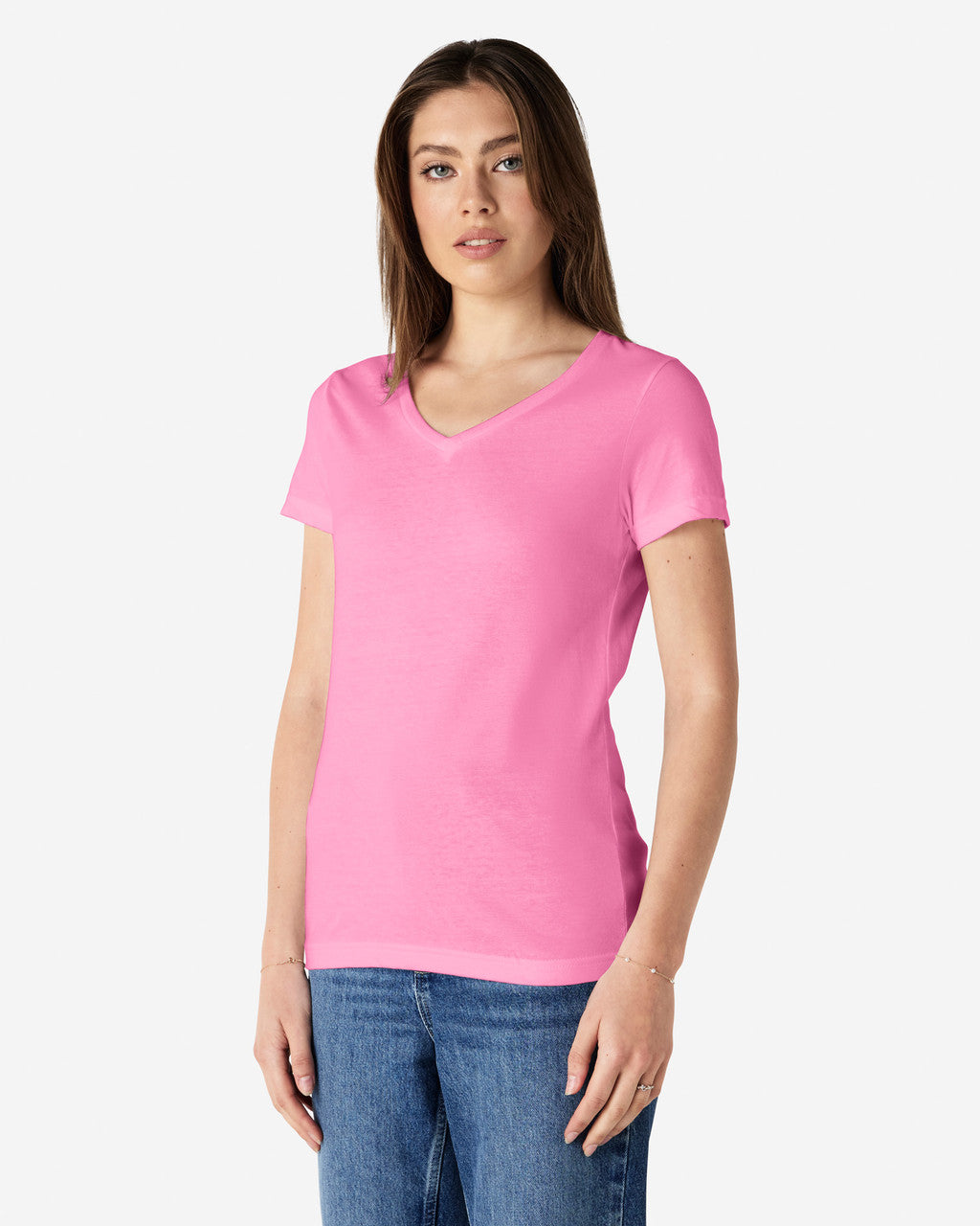 Gildan Soft Style Ladies V Neck T/S-(64V00L)