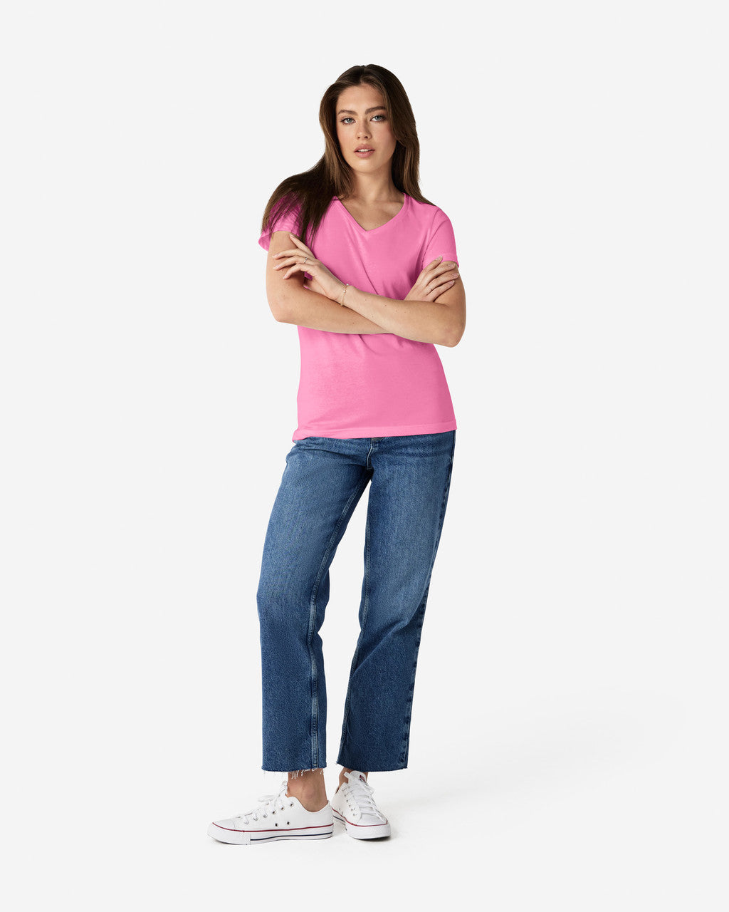 Gildan Soft Style Ladies V Neck T/S-(64V00L)