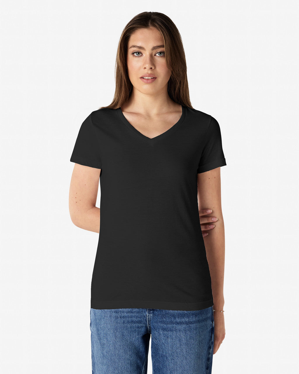 Gildan Soft Style Ladies V Neck T/S-(64V00L)