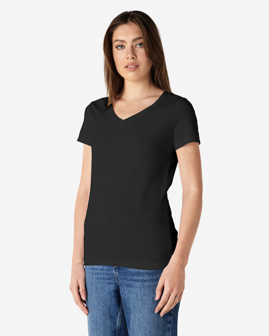 Gildan Soft Style Ladies V Neck T/S-(64V00L)