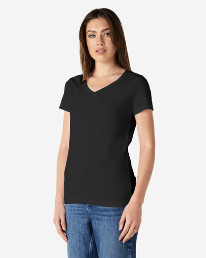 Gildan Soft Style Ladies V Neck T/S-(64V00L)