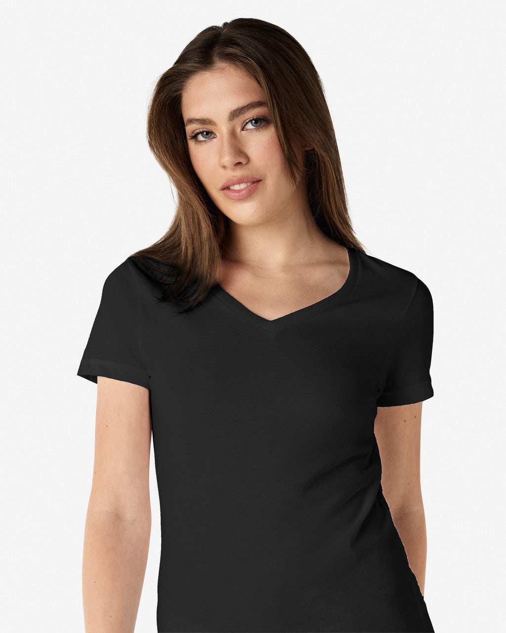 Gildan Soft Style Ladies V Neck T/S-(64V00L)