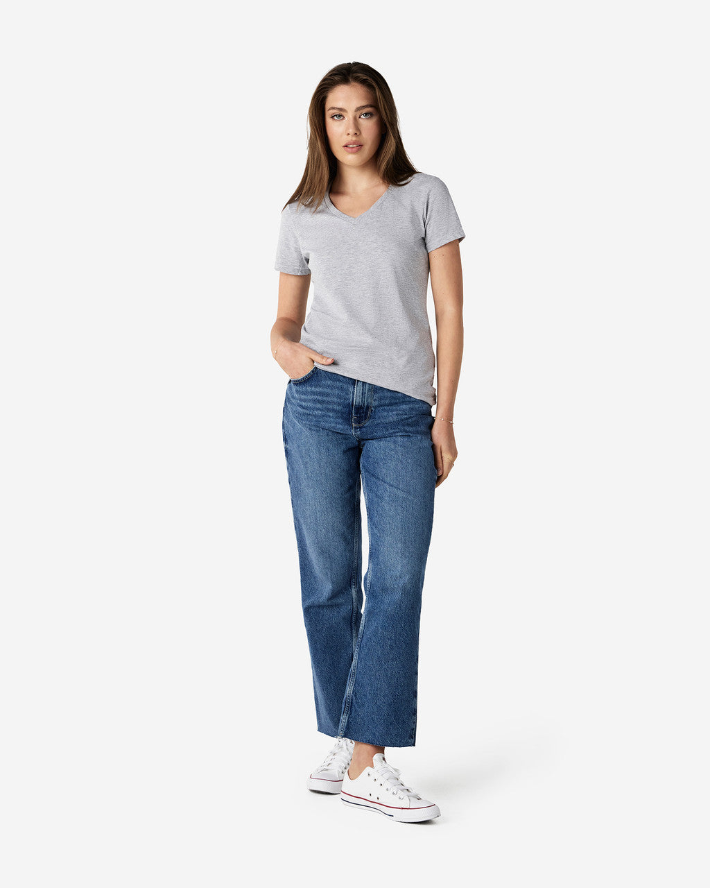 Gildan Soft Style Ladies V Neck T/S-(64V00L)