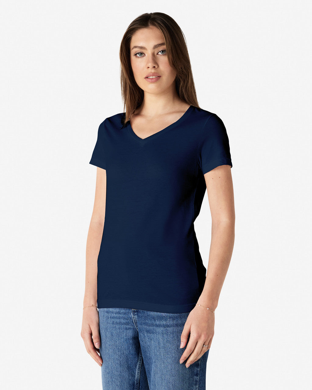 Gildan Soft Style Ladies V Neck T/S-(64V00L)