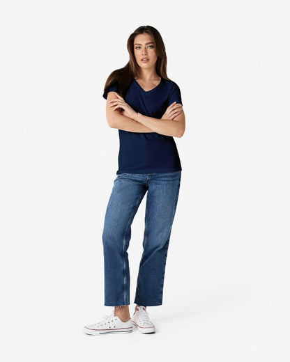 Gildan Soft Style Ladies V Neck T/S-(64V00L)