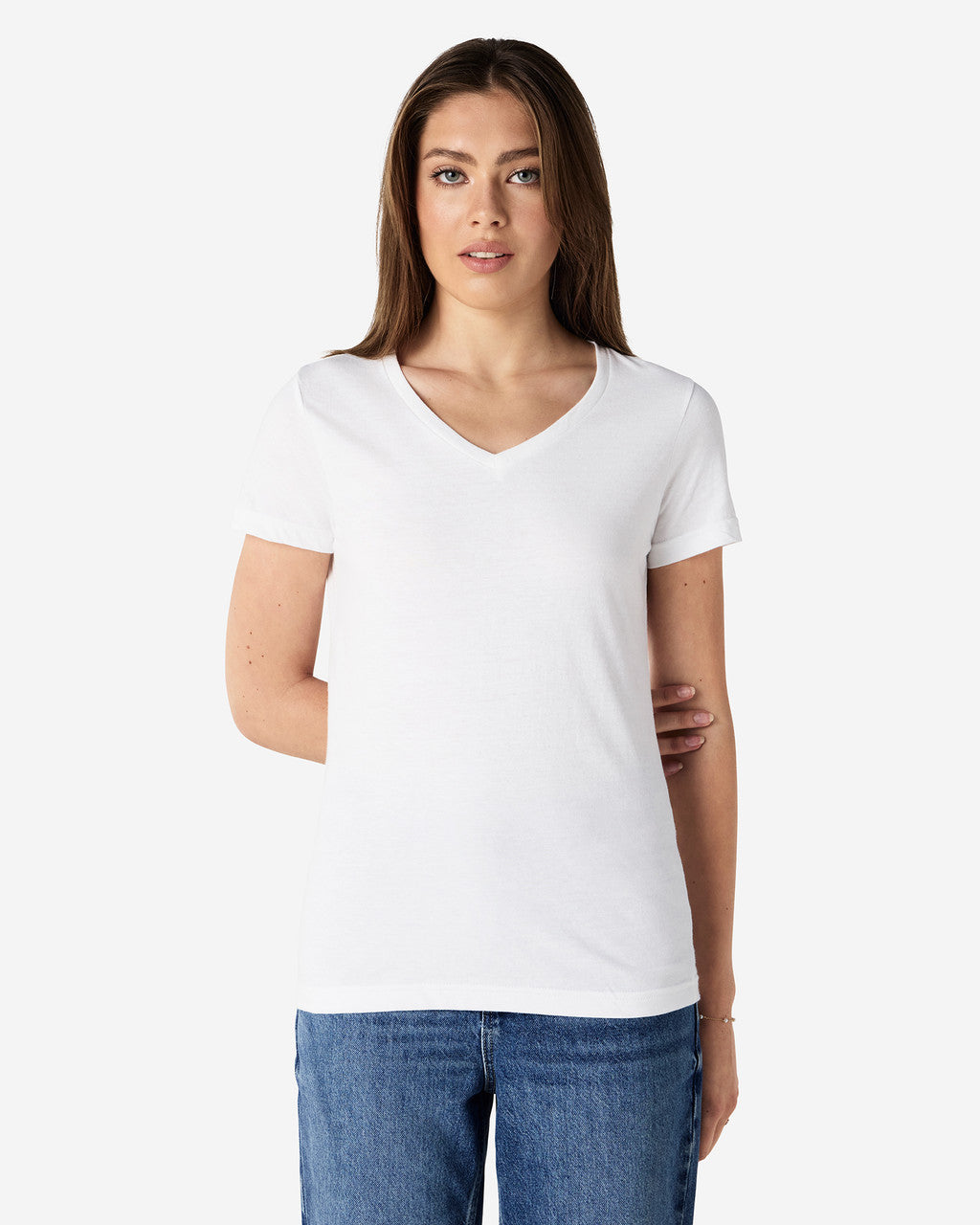 Gildan Soft Style Ladies V Neck T/S-(64V00L)