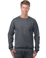 Gildan-Gildan Heavy Blend™ Classic Fit Adult Crewneck Sweatshirt-Dark Heather / L-Uniform Wholesalers - 2