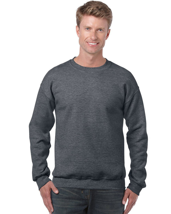 Gildan-Gildan Heavy Blend™ Classic Fit Adult Crewneck Sweatshirt-Dark Heather / L-Uniform Wholesalers - 2
