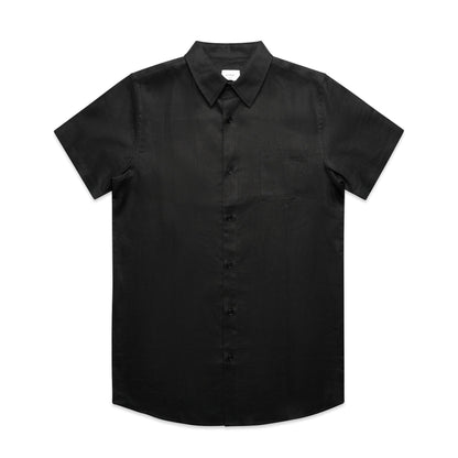 Ascolour Mens Linen S/S Shirt(5420)